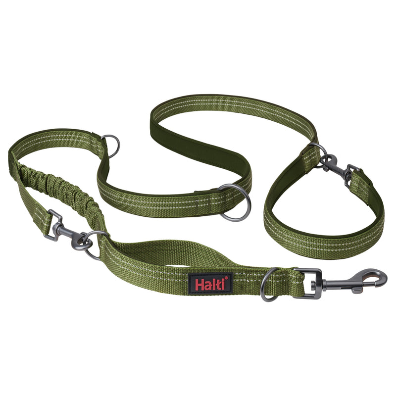 HALTI Anatomy Multifunctional Dog Leash - Shock Absorbing Double-Ended Leash, Ideal for Dog Walking & Training. Comfortable to Hold, Reflective & Lightweight. Suitable for Puppies (Size Large, Green) L - PawsPlanet Australia