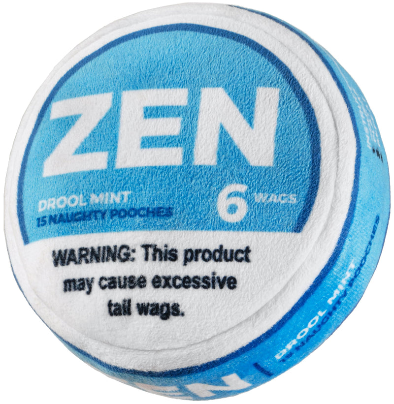 Zen Pupper Deckies Parody Dog Toy - Plush Squeaky and Crinkle Funny Dog Toy - Drool Mint - PawsPlanet Australia