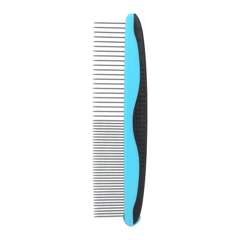 Pet Grooming Dematting Comb with Stainless Steel Teeth Detangling Tool for Knots, Loose Fur Non Slip Handle Comb for Cats Dogs Ideal for Long and Short Hair Pets