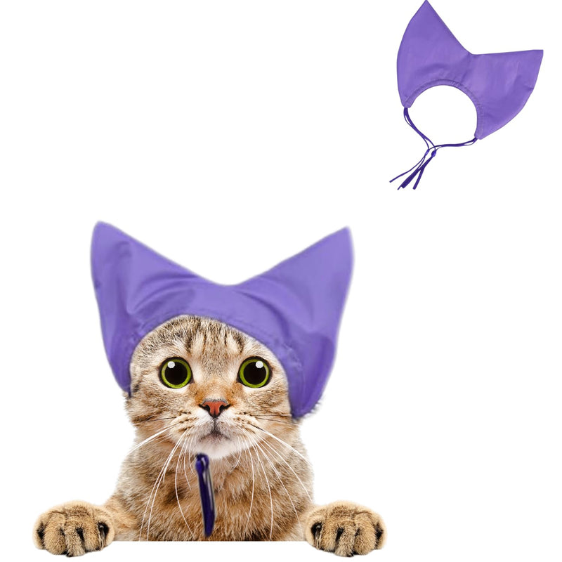 Adjustable Pet Shower Caps Bath Cap Dog Cat Shower Caps, Waterproof Adjustable Ear Protection Cats Ear Drops Guard for Kitten Puppy Small Pets Bath Protector (Purple) purple - PawsPlanet Australia