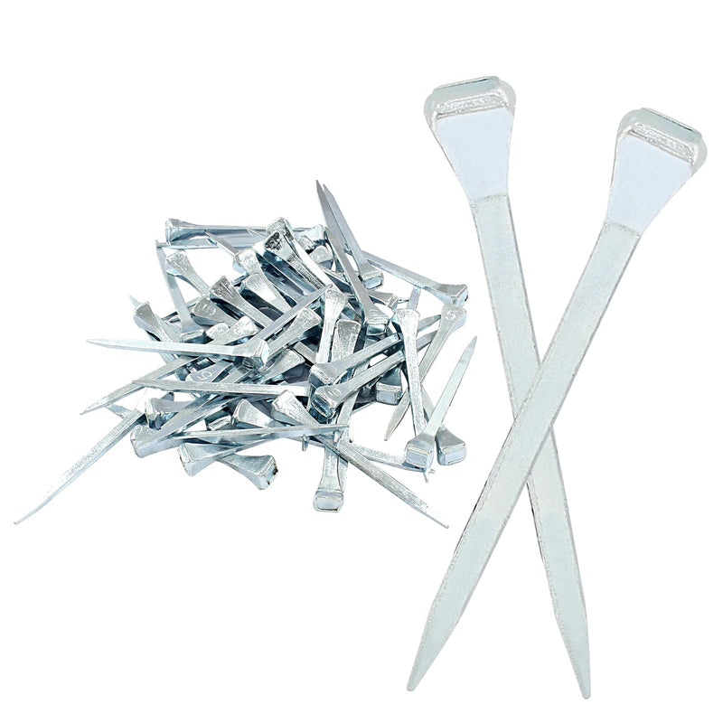 50 Pcs E6 Horseshoe Nails,54mm/2.12 inch Length Steel Horseshoe Nails Tools,Low-Carbon Steel Horse Hoof Nails for Horse Training Equestrian Sports - PawsPlanet Australia