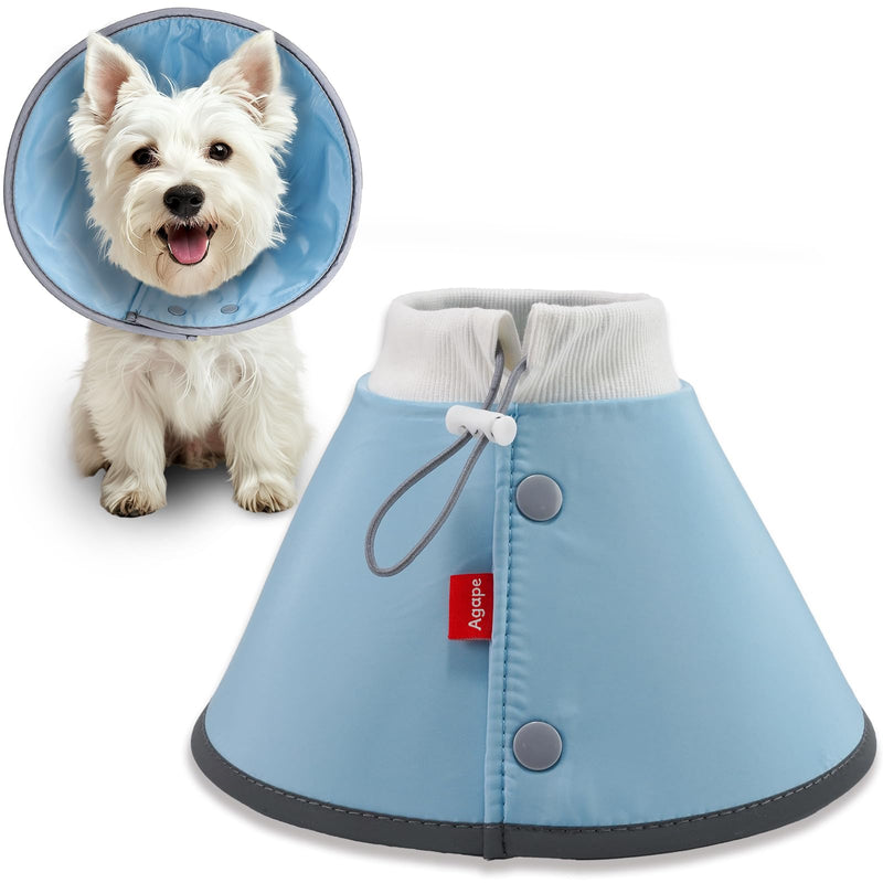 Agape Soft Dog Cone for Small Dogs & Cats, Comfy Dog Recovery Collar After Surgery, Adjustable E Collar Alternative to Stop Licking, Protective Elizabethan Collar for Pup&Kitty, Comfortable Dog Cones Blue (Small Dogs Cone) M (Neck:9.5"-13.5") - PawsPlanet Australia
