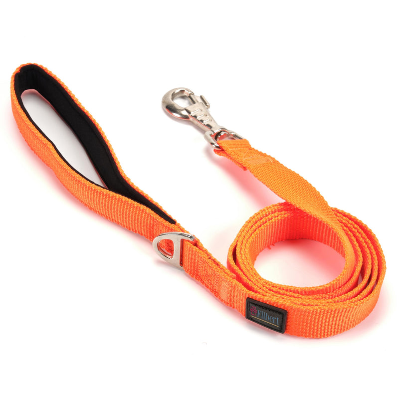 Filbert Nylon Dog Leash, Heavy Duty Leash, for Medium and Small Dogs, 3/4 inch X 4.6ft Strong and Durable, Traction Rope, Orange Neon Orange - PawsPlanet Australia