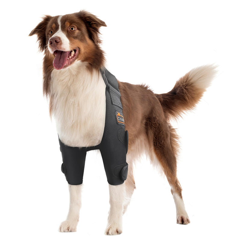 CHAMIN Dog Elbow Brace for Elbow Support and Protection, Protector Pads Hygroma, Elbow Pads for Dogs Dysplasia, Calluses, Elbow Wound Healing,et(Both Legs,XXL) Both Legs Extra Extra Large - PawsPlanet Australia