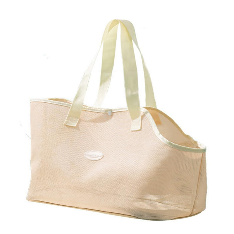 KAMEIOU Breathable Mesh Cat Small Dog Purse Carrier Tote Bag for Small Dogs Pets Outdoor Pet Purse Carriers for Puppy Cat Small Dog Tote Soft-Sided Bag for Small Dogs Rabbits Cats Carrier Outcrop Bag Yellowish - PawsPlanet Australia