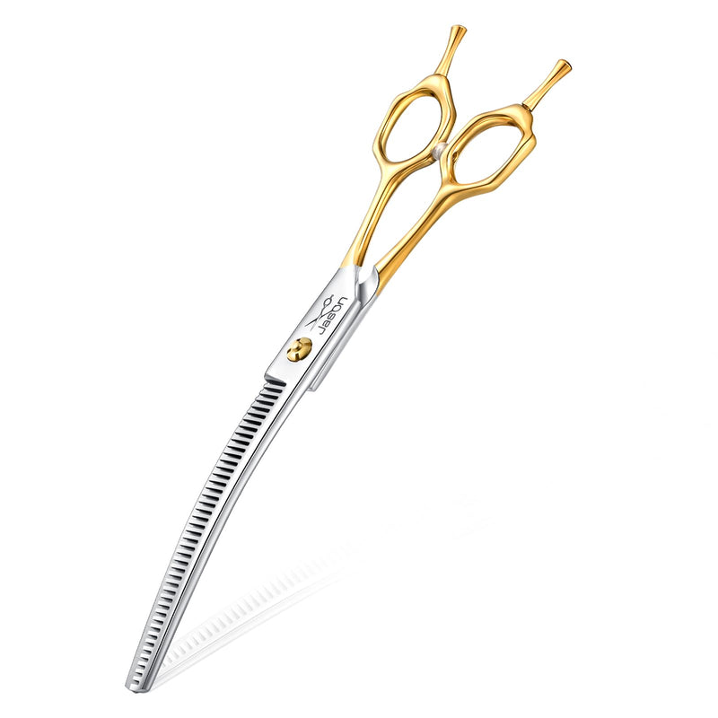 JASON Curved Thinner Dog Scissors - Ergonomic Updated Dog Grooming Scissors Sharp Curved Blender Dog Shears 440C Stainless Steel Grooming Shears Professional Pet Shears for Groomer - PawsPlanet Australia