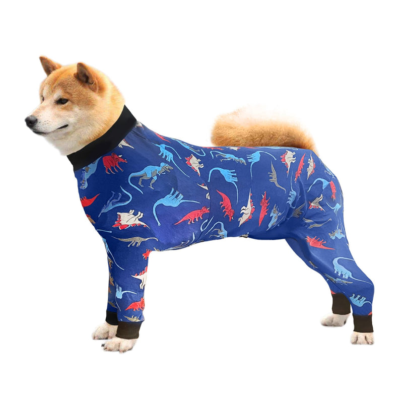 Dog Onesie After Surgery Recovery Suit Anti Shedding Bodysuit Wounds Female Male Dog Neuter Spay Onesie E-Collar & Cone Alternatives Postoperative Shirt Dog Pajamas(Large) Large - PawsPlanet Australia