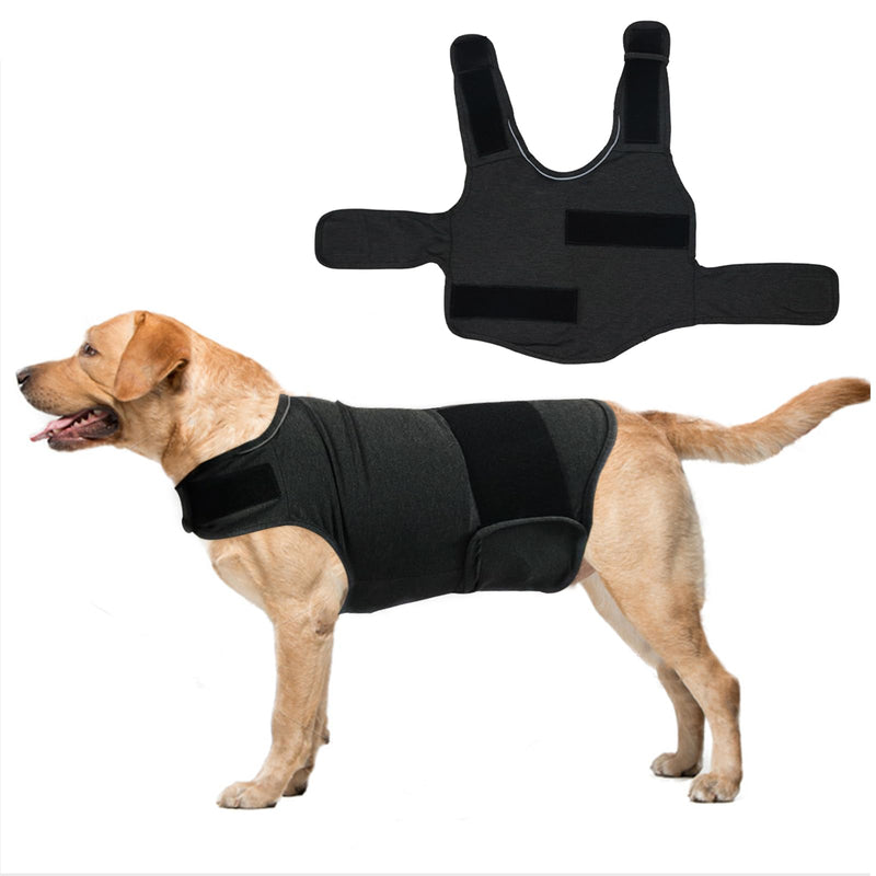 Skin-Friendly Dog Calming Shirt,for Thunderstorm,Travel, Fireworks,Vet Visits,Comfort Dog Anxiety Relief Coat,Keep Pet Calm,Separation Anxiety Relief for Dogs (Dark Gray, Large) Dark Gray - PawsPlanet Australia