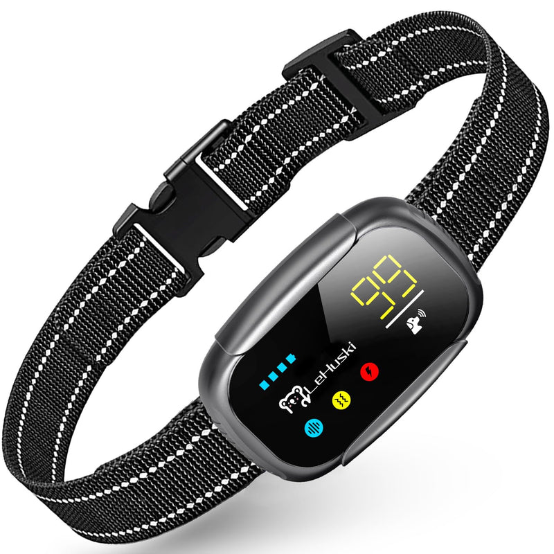 Dog Bark Collar Effective No Bark Training for Dogs of Large Medium and Small Rechargeable Anti Bark Collar for Dogs Automatic Bark Collar with 5 Adjustable Sensitivity Beep and Vibration Modes Black - PawsPlanet Australia
