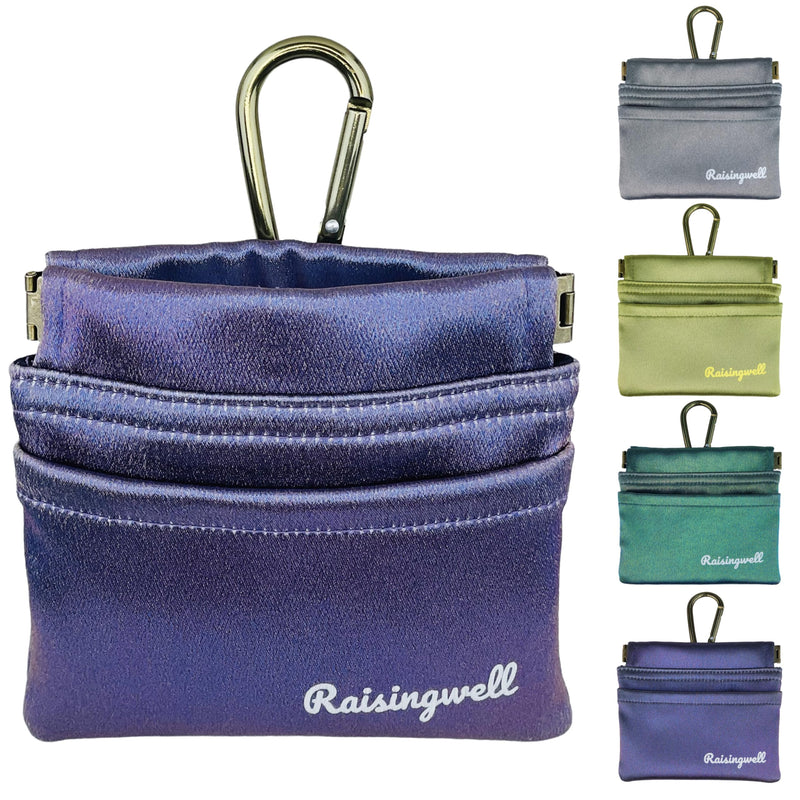 Dog Treat Pouch, Pocket Sized Pet Training Pouch, Hand Free Purple Dog Walking Bag with Carabiner, Self-Closing Pet Feed Snack Reward, for Puppy Travel or Outdoor Use, NanoPTC s.NM-PURPLE - PawsPlanet Australia