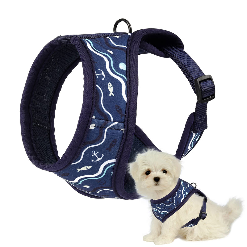 Mile High Life Step in Dog Harness for Small Dogs No Pull, Easy Get on Air Mesh Vest Harness, Adjustable Easy Closures Both Neck and Chest (Blue, L Chest 21.6"-43.2") L Chest 21.6"-43.2" Vest Harness Blue - PawsPlanet Australia