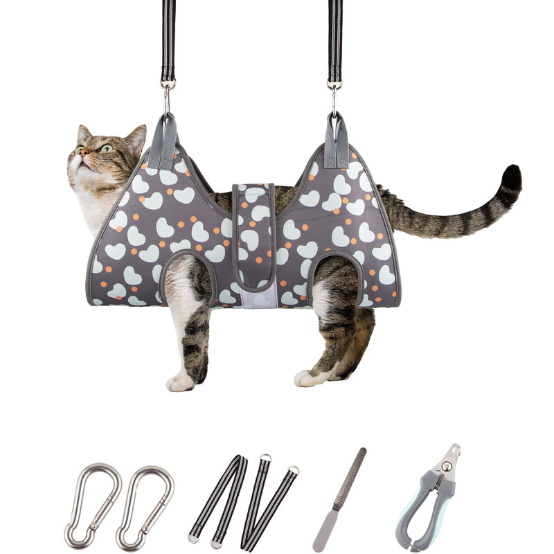 Dog Grooming Hammock for Small Dogs Cat, Dog Grooming Harness for Nail Trimming, Pet Grooming Hammock Sling for Cutting Nails with Nail Clippers, Nail File XS for Cats & Tiny Dogs 20LB - PawsPlanet Australia