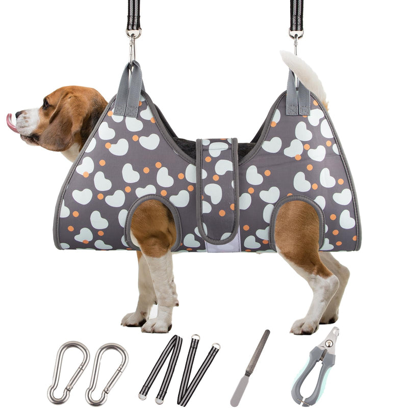 Dog Grooming Hammock Harness for Medium Dogs Nail Trimming, Dog Sling for Cutting Nails, Dog Hanging Holder Hanger for Clipping Nails with Nail Clippers, Nail File M for Medium Dogs 55LB - PawsPlanet Australia