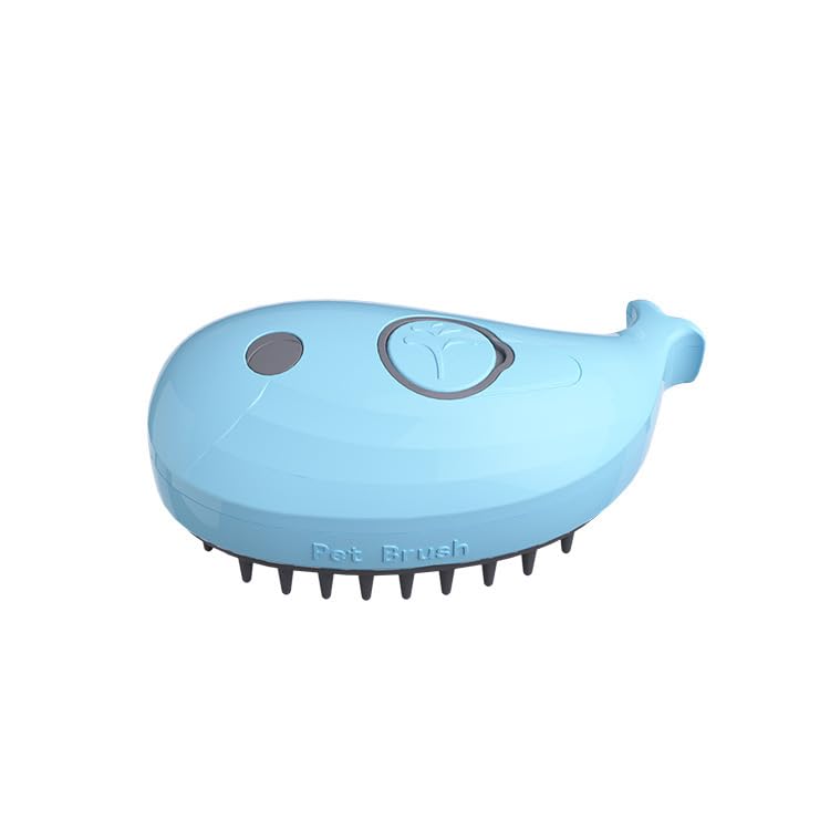 2pcs Steaming Pet Brush, 3-in-1 Rechargeable Steamer for Dogs and Cats, Removes Tangled and Loose Hair (blue) blue