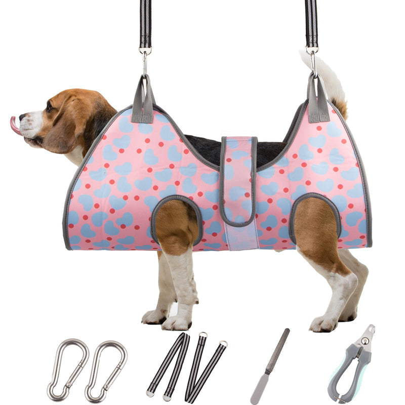 Dog Grooming Hammock Harness for Medium Dogs Nail Trimming, Dog Sling for Cutting Nails, Dog Hanging Holder Hanger for Clipping Nails with Nail Clippers, Nail File - PawsPlanet Australia