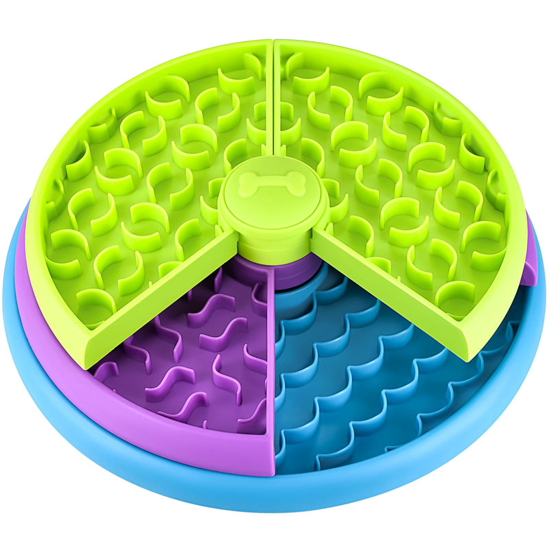 Slow Feeder Dog Bowls 3 Layers, Interactive Dog Puzzle Game, Dog Enrichment Toys, Anti-Slip Slow Eating Dog Bowl, Maze Dog Food Bowl, Anti-Choking Puzzle Feeder Dog Bowl for Dogs & Cats colorful - PawsPlanet Australia