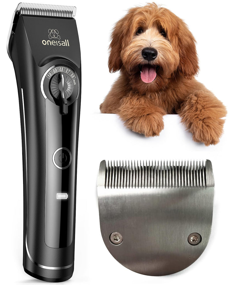 oneisall Dog Clippers for Grooming Doodles Poodles Thick Curly Hair and Replacemenet Blades - PawsPlanet Australia