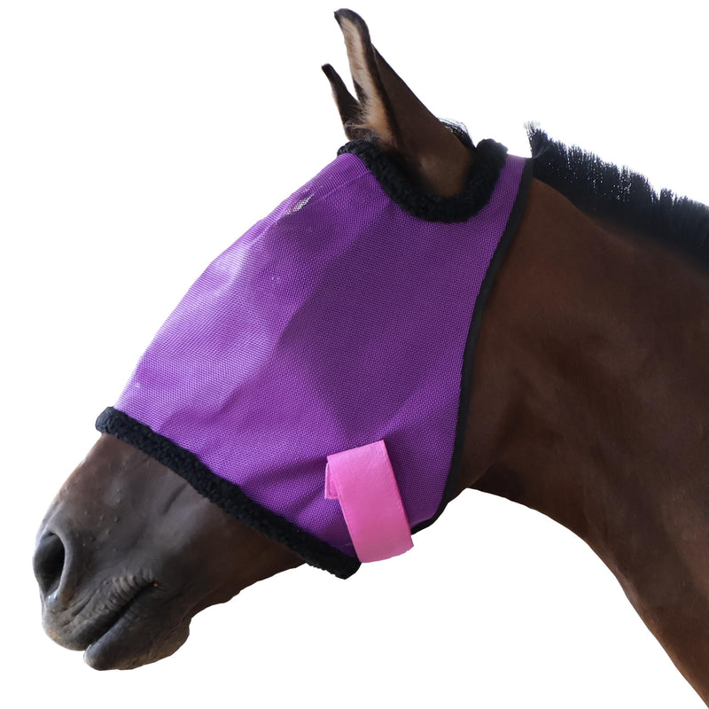 Horse Fly Mask, with UV Protection Horse Fly Mask, Full Face Fine Mesh Coverage Provide Better Vision and Airflow for Horse Large Purple - PawsPlanet Australia