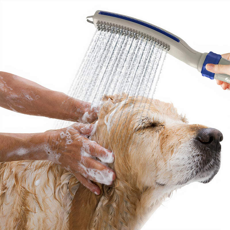 Dog Shower Sprayer with 8ft Hose – High Pressure Dog Shower Attachment for Bathing & Grooming – Pet Shower Hose Sprayer with Indoor/Outdoor Adapters - PawsPlanet Australia