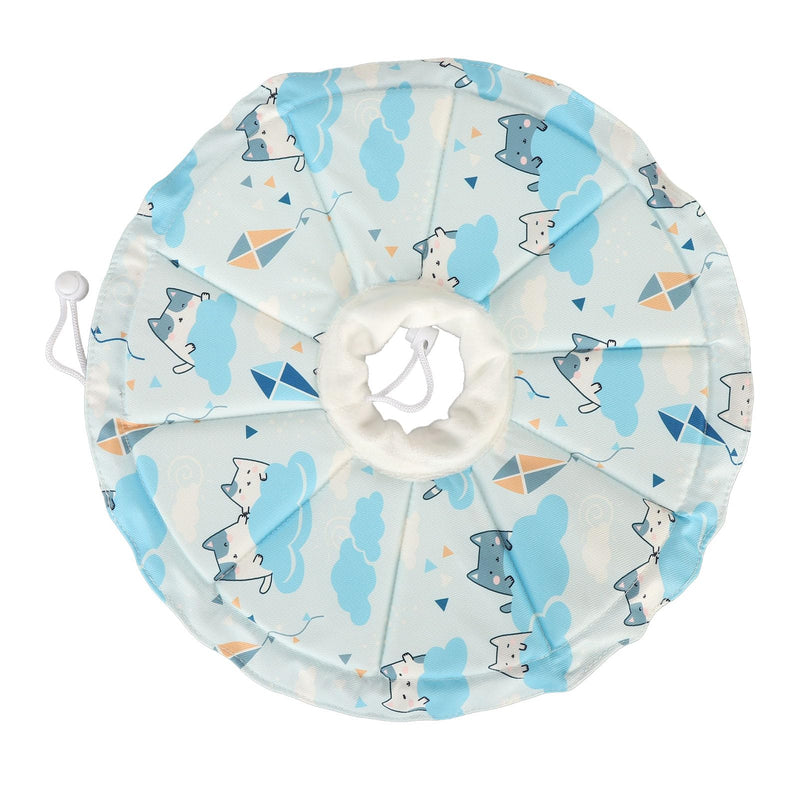 Cat Cone Collar, Multipurpose Soft Drawstring Design Waterproof Pet Cat Elizabethan Collar for Cats for Pets (Genericadyo0s68ng-14), Blue Genericadyo0s68ng-14 - PawsPlanet Australia