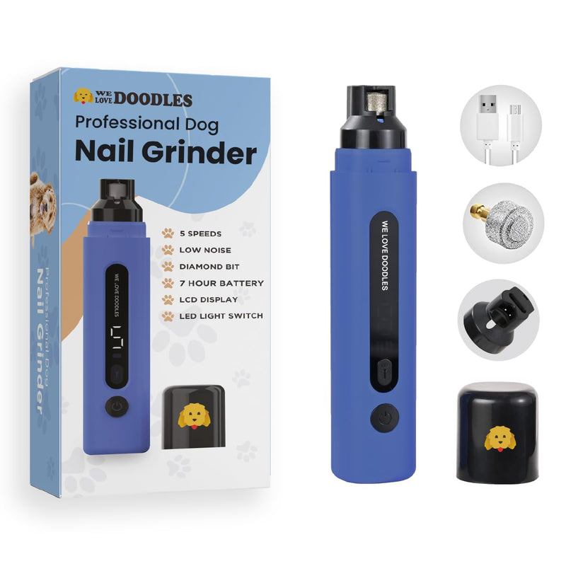 We Love Doodles Dog Nail Grinder - Essential Grooming Kit for Dogs at Home, Electric Dog Nail Trimmers, Quiet Pet Nail Grinder for Dogs, Safe Nail Trimmer for Dogs, Suitable for Large & Small Breeds - PawsPlanet Australia