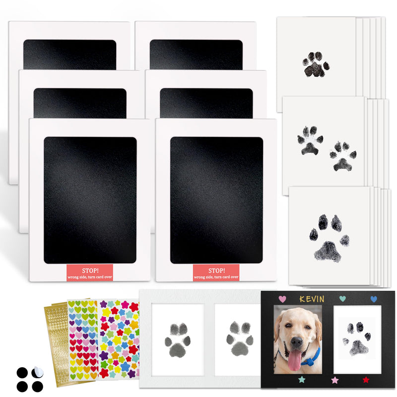 MYPAWLETS Inkless Paw Print Kit,Mess-Free Paw Print Stamp Pad for Dogs Cat,Pet Safe Clean Touch Ink Pad,Dog Nose Print Kit,Pet Paw Print Impression Kit Keepsake,Personalized Pet Lover,Dog Mom Gift-6M Medium (6 Pack) - PawsPlanet Australia