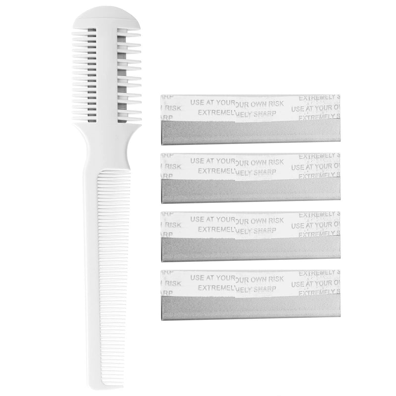Pet Hair Thinning comb, Pet Hair Combs, Dog Grooming Comb with Blade, Cat Comb for Matted Hair, 2 in 1 Hair Cutter Comb, 5 Blades Pet Hair Trimming Comb - PawsPlanet Australia