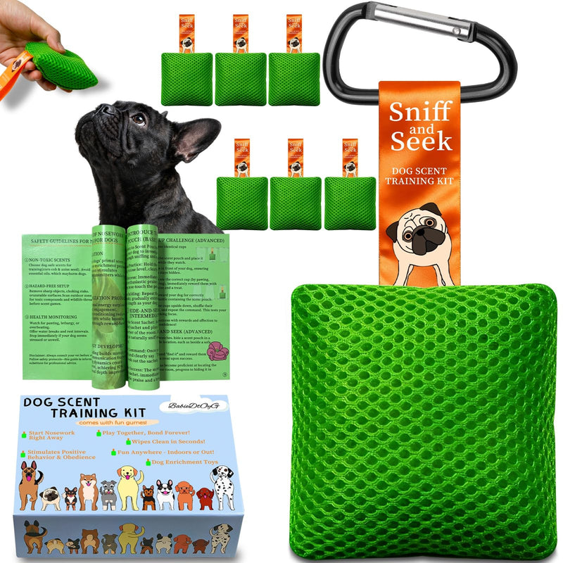 Dog Scent Training kit, Brain Games, Hide and Seek Toys - Fun Nose Work Games, Sniff and Seek Sniffing Toys, Nosework Kit, Scent Work Kit for All Ages Dog (Green) Green - PawsPlanet Australia