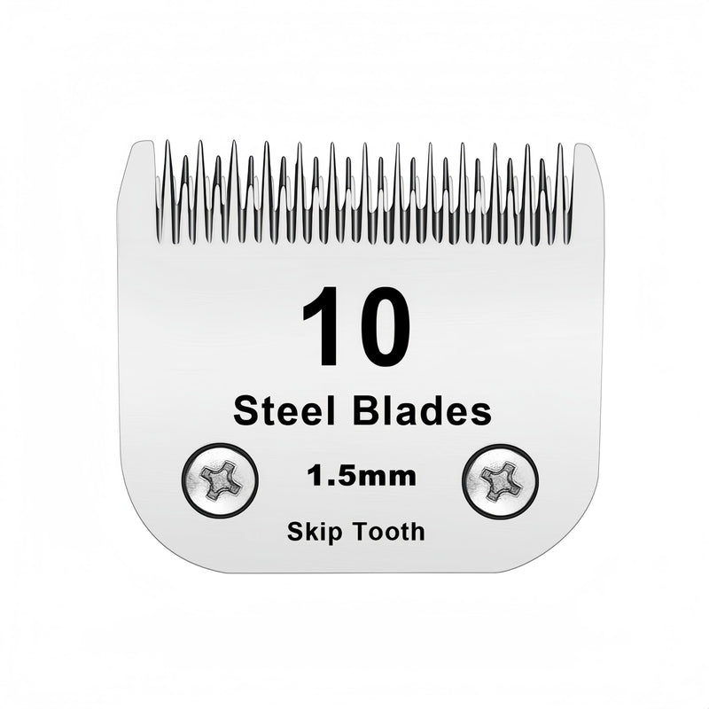 10 Skip Tooth Blades,Detachable Pet Dog Grooming Steel Blade，Compatible with andis/Oster A5/Wahl KM10 Series Clippers,Cut Length 1/8-Inch (3.2mm) 10 Skip Tooth - PawsPlanet Australia
