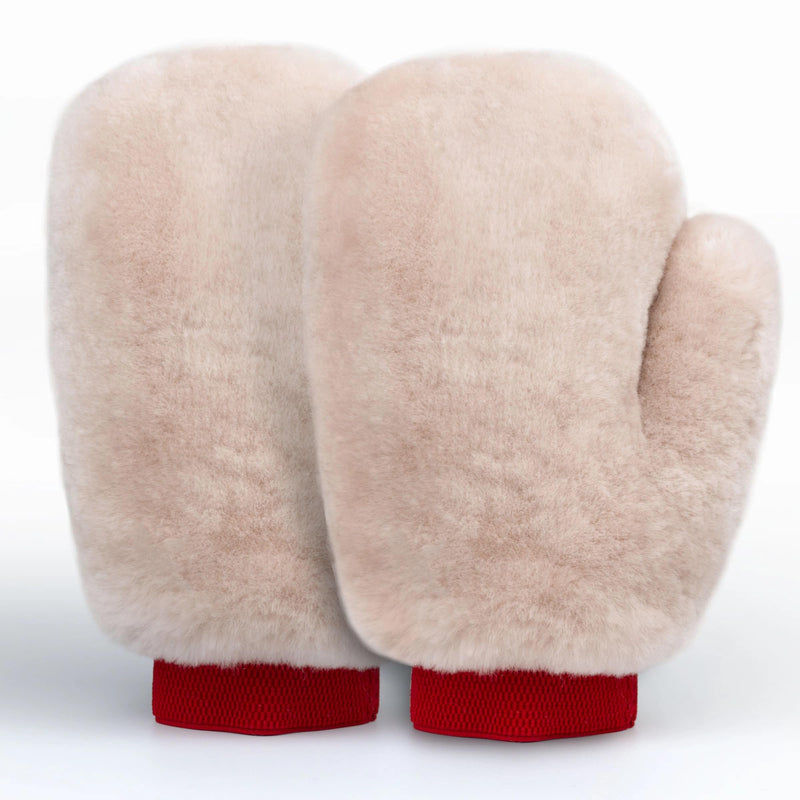 Gracefur Pair of Ultra - Soft Sheepskin Horse Grooming Gloves - Gentle Mitts for Horse Bathing, Perfect Scrubber Mitts for Cleaning Tack, Saddles & Bridles - Ideal for Sensitive Skin Horses (Pink) Pink - PawsPlanet Australia