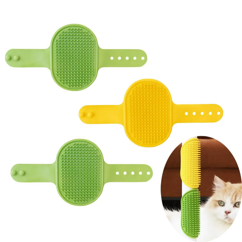 3 Pack Cat Self Groomer Scratcher Rubber Wrap Pad Grooming Brush Massage Comb with Adjustable Strap Scratching Post Cover Protector for Cats Tree Furniture Sofa Chair Legs - PawsPlanet Australia