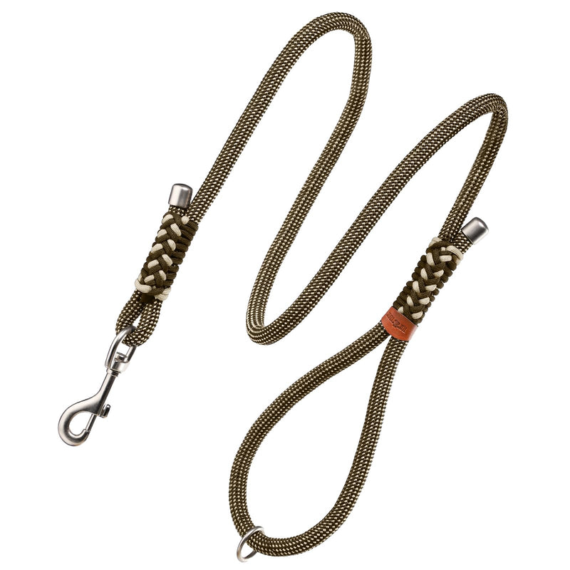 Heavy Duty Dog Leash- 6 FT Handmade Rope with Rotating Metal Clip, No Pull Training Slip Lead Comfortable for The Strong Large Medium Pets (Heavy Duty Dog Leash (Green), 6 FT Dog Leash) Heavy Duty Dog Leash (Green) - PawsPlanet Australia