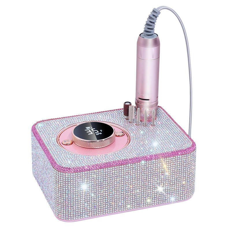 Electric Nail Drill 35000 RPM, Professional Rechargeable Nail File Kit, Nail Drill Machine, Acrylic Nail Kit for Any Manicure, Pedicure, Ideal Nail Art Tools, Designed for Salon, Home Rechargeable 35000 RPM Diamond - PawsPlanet Australia