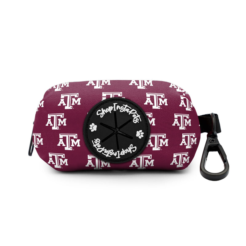 Texas A&M Aggies Collars and Leashes | Officially Licensed | Adjustable-Fits All Pets! (Poop Bag Holder) Poop Bag Holder - PawsPlanet Australia