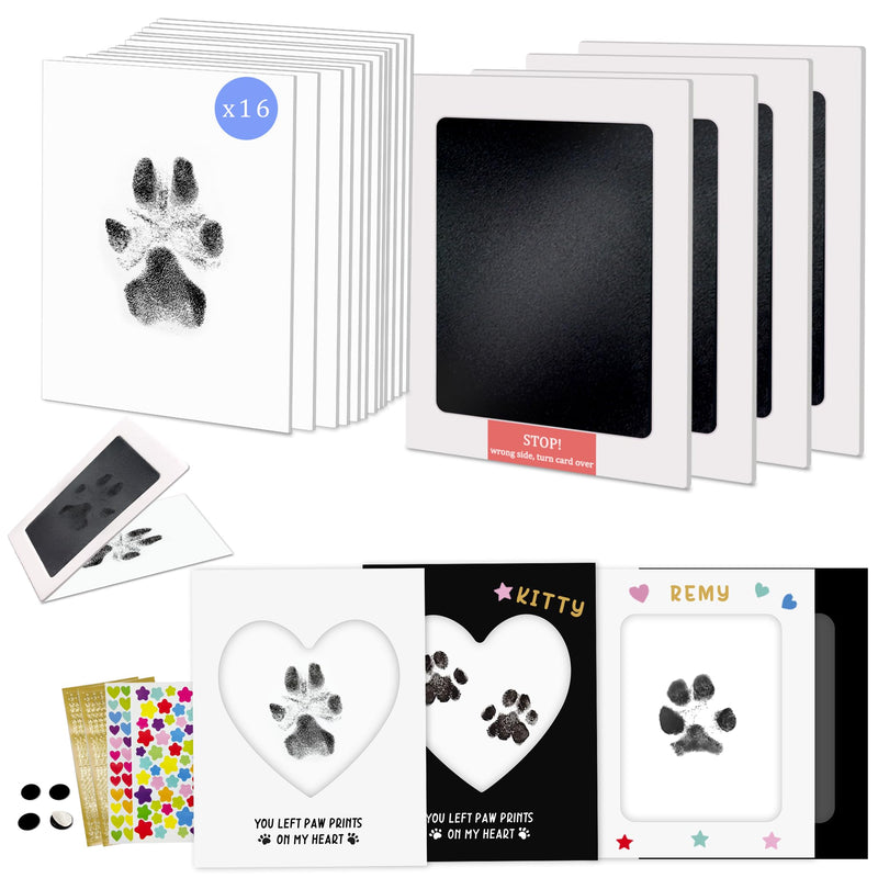 MYPAWLETS Paw Print Kit,Clean Touch/Inkless Ink Pad for Dog/Cat Pawprints,Paw Print Stamp Pad for Dogs,Dog Paw/Nose Print Kit Keepsake,Pet Paw Print Impression Kit with Frame,Gifts for Pet Parents-4M Medium (4 Pack) - PawsPlanet Australia