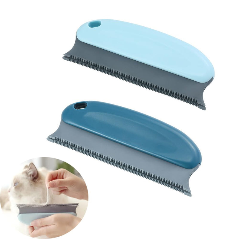 2 Pack Pet Hair Remover Fuzz Lint Removal Tool Loose Fur Scraper Brush Grooming Comb Cleaner for Cat Dog Rabbit Kitten Sofa Bed Carpet Rake Rug Fabric Couch Furniture Car Interiors - PawsPlanet Australia