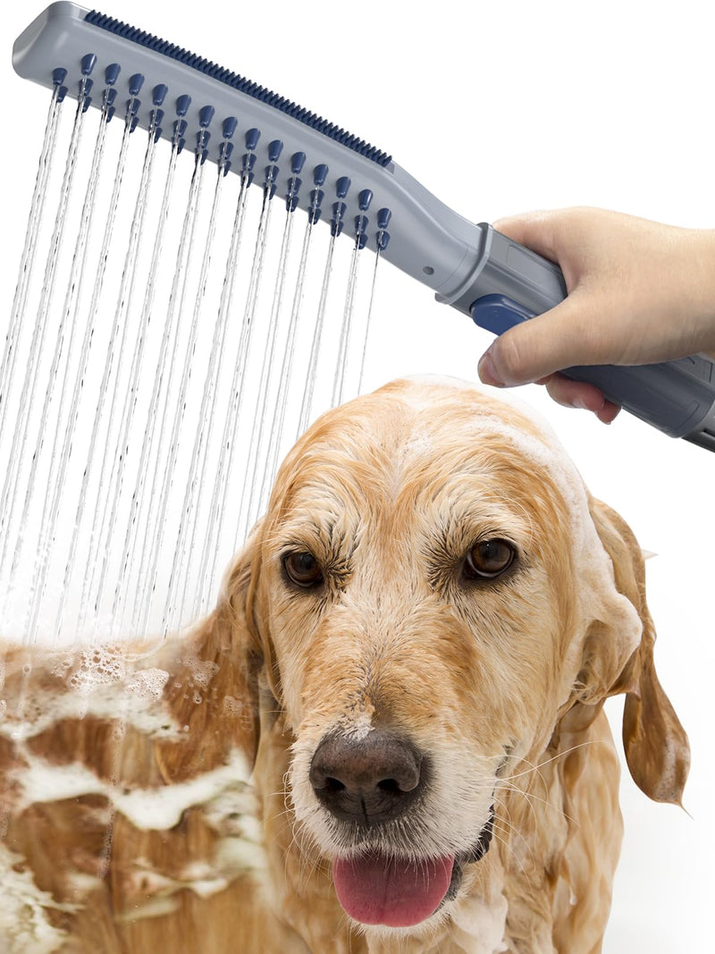 Dog Shower Attachment, Dog Shower With Metal Diverter, Pet Shower Attachment for Fast and Easy Dog Bathing, 3 Spray Modes One-Button Switch 8-Foot Hose For Indoor and Outdoor Navy Blue - PawsPlanet Australia