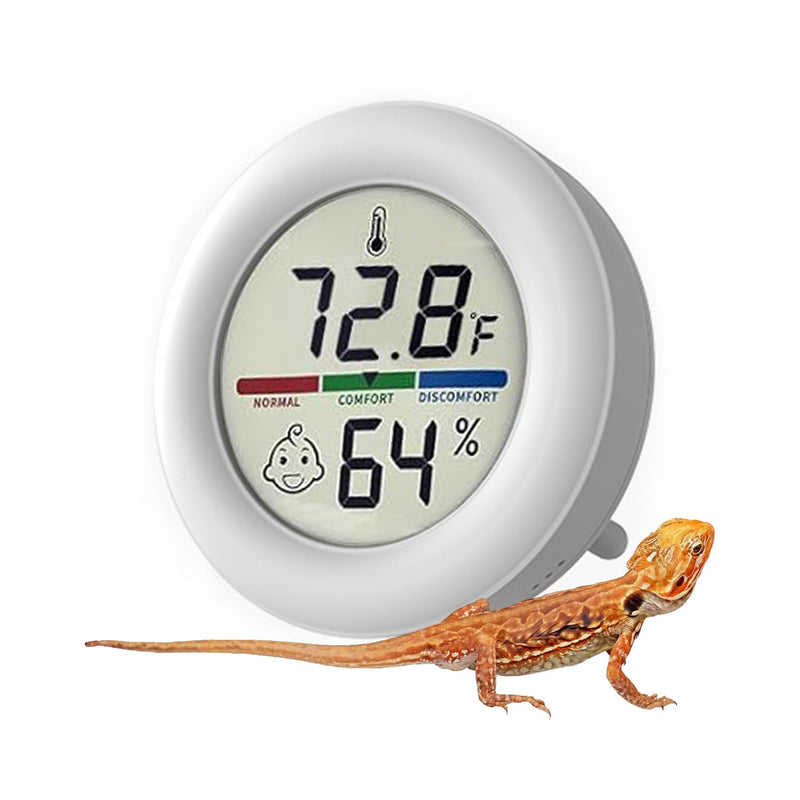 Reptile Tank Thermometer, Mini Digital Hygrometer Thermometer Gauge, Indoor Outdoor Temperature Humidity Meter for Greenhouse Humidors Incubators Reptile Terrarium Jars, Fahrenheit (℉) or Celsius(℃) Upgraded Version - PawsPlanet Australia