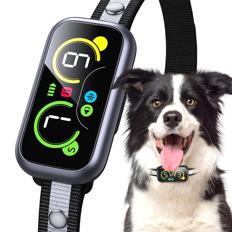 Bark Collar, Dog Bark Collar for Large Medium Small Dogs, Smart Barking Collar, Effective Anti Bark Collars for Dogs, Automatic Bark Collar Adjustable Beep Vibration Modes & 7 Sensitivity Black - PawsPlanet Australia