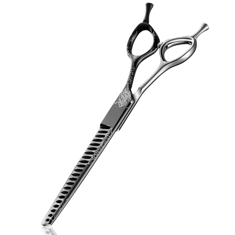 Purple Dragon 7-Inch Chunkers Dog Grooming Scissors - Professional Pet Hair Trimming Shears for Dogs & Cats, Sharp 440C Japanese Steel, Ergonomic Design for Comfort and Precision Chunker - PawsPlanet Australia