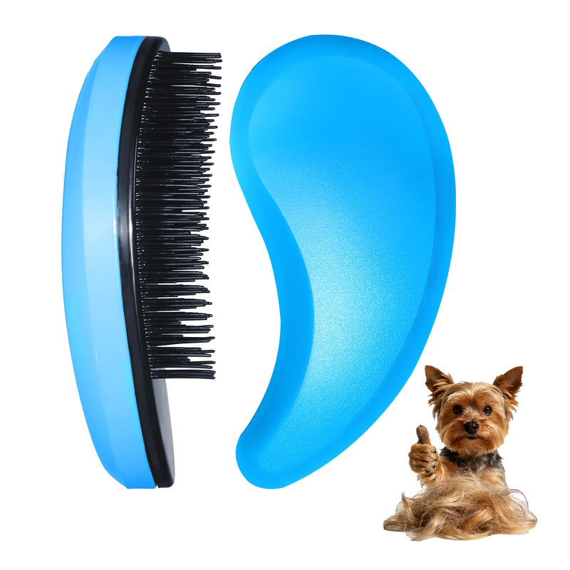 Small Dog Brush- Grooming Tool for Teddy, Yorkies, Maltese, Shih Tzu, Chihuahua - Puppy Hair Brush (Blue) Blue - PawsPlanet Australia