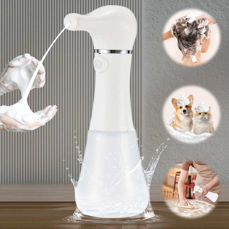 Electric Foaming Soap Dispenser,IPX7 Dog Shampoo Sprayer,400ML Capacity Pet Shower Bath Supplies Automatic Foaming Machine for Dog Deep Cleaning,Kitchen Dish Wash,Bathroom Floor Wash,Window Cleaning - PawsPlanet Australia