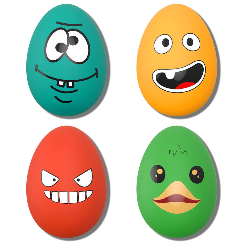 Dog Toys Squeaky, Funny Puppy Balls Pet Toy Pack, Interactive Latex Rubber Squeak Egg Ball for Puppies Small Medium Breed Dogs 4 Pack - A Funny Expressions & Animal Print - PawsPlanet Australia