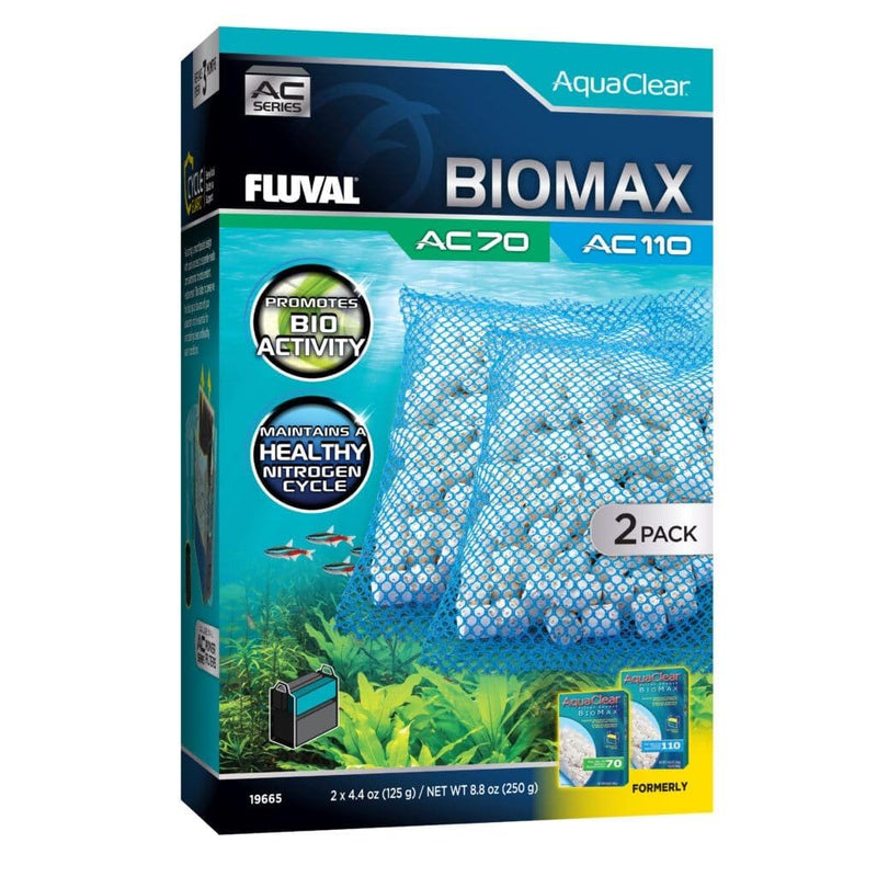 Fluval - BIOMAX for AC70/AC110 Power Filter, 8.8 oz / 250 g, 2-Pack – for Use in Freshwater & Saltwater Aquariums AC70/AC110 (New) 1-Pack - PawsPlanet Australia