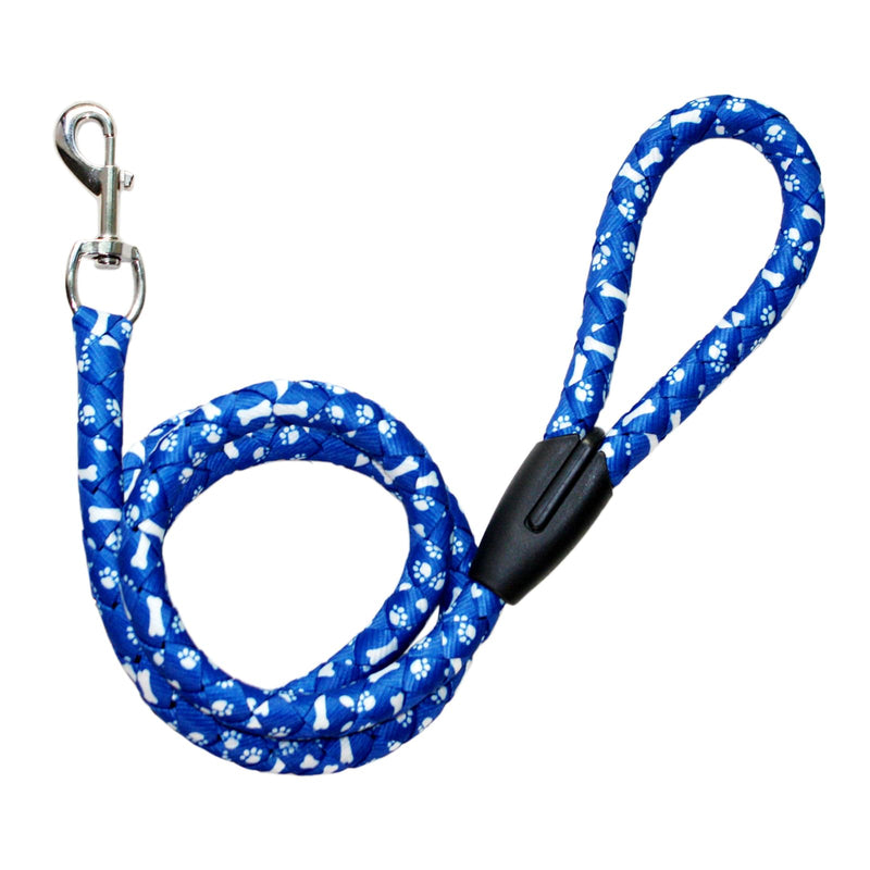 Durable Dog Leash for Small, Medium and Large Dogs - Heavy-Duty Nylon Leash for Comfort and Control - Perfect for Walking, Running, and Training (Blue, 4 Feet) Bone Blue - PawsPlanet Australia