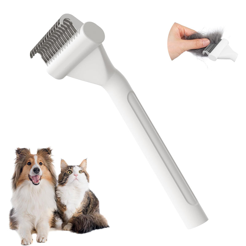 Dog Brush for Shedding cat deshedding grooming supplies for indoor short long hair pet dematting undercoat rake for brish poodle remove matted fur slicker best comb tool cepillo para perros. (White) White - PawsPlanet Australia