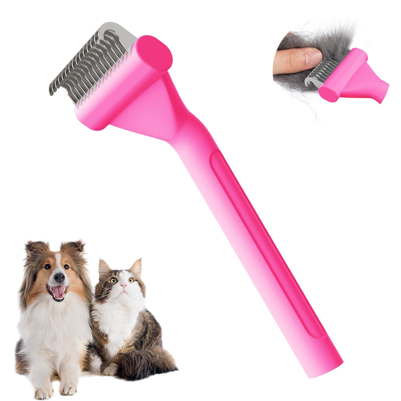 Dog Brush for Shedding cat deshedding grooming supplies for indoor short long hair pet dematting undercoat rake for brish poodle remove matted fur slicker best comb tool cepillo para perros. (Pink) Pink - PawsPlanet Australia