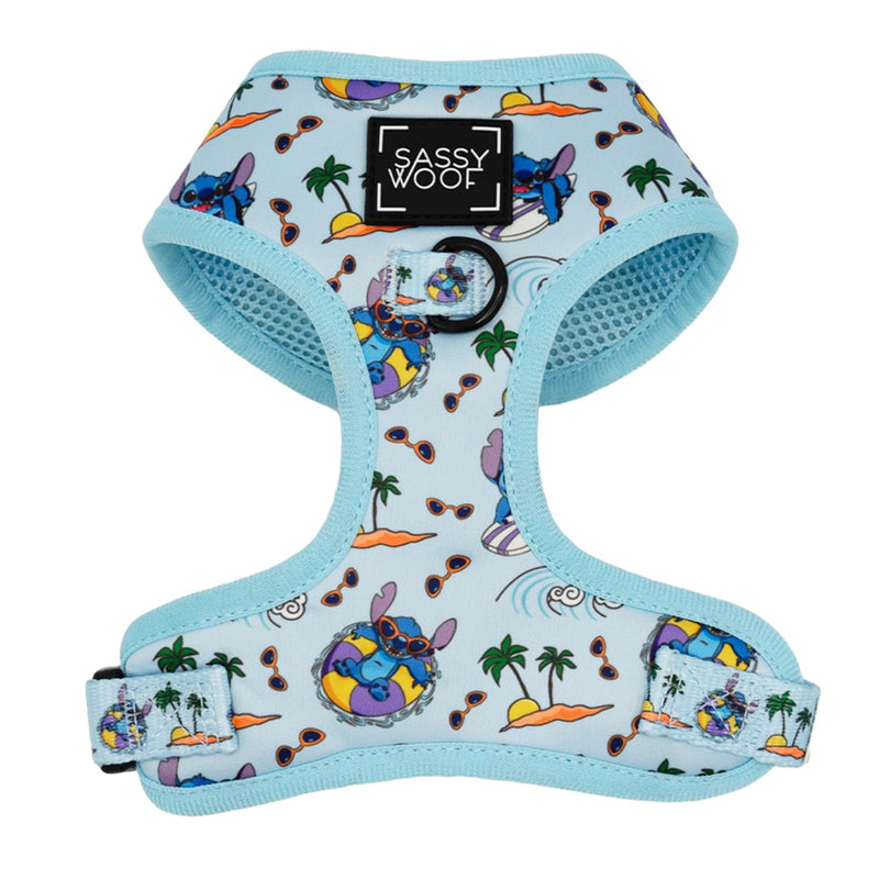 Sassy Woof Dog Adjustable Harness - Disney Stitch - XL, Breathable Mesh, No Pull Design with Two D-Rings, Patented Design, Perfect for Extra Large Dogs - Officially Licensed X-Large