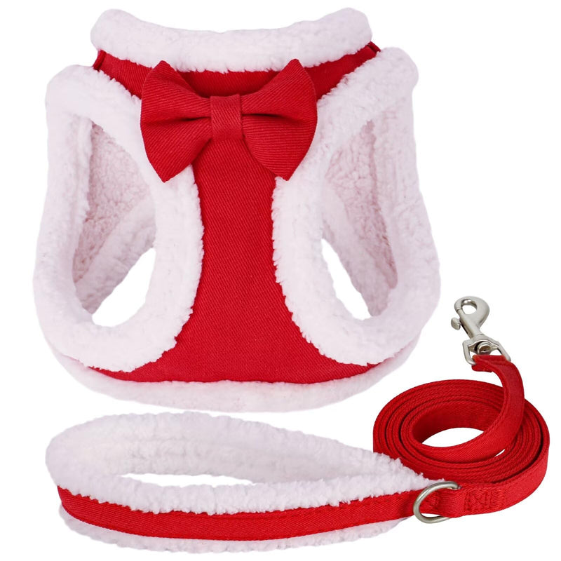 Didog Small Dog Harness and Leash Set, No Pull Adjustable Soft Padded Dog Harness Vest for XS Small and Medium Sized Dogs (Red, XS) XS: Chest 14-15" Red - PawsPlanet Australia