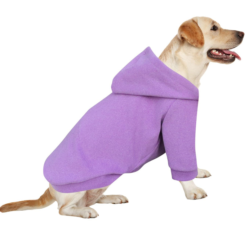 Dog Hoodie Large Dog Sweatshirt Large Pet Wear Hoodie Dog Comfy Hoodie, Warm and Lightweight, with a Soft Texture, Easy to Wear and Bright Colors (Purple, XXXXX-Large) Purple - PawsPlanet Australia